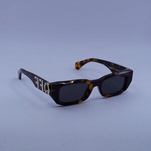 Off-White OERI124 FILLMORE 6007 Sunglasses Havana Rectangle Frame, Grey Lenses